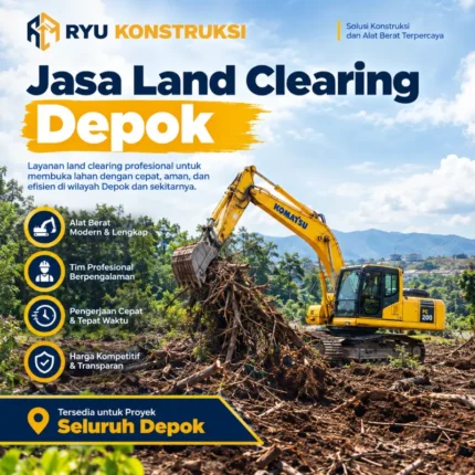 jasa land clearing depok untuk pembukaan lahan dari ryu konstruksi