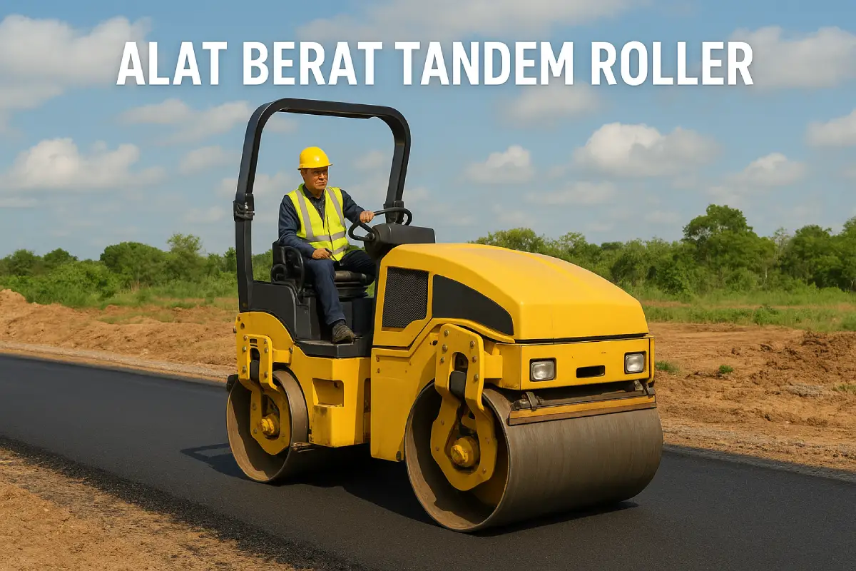 Alat berat tandem roller