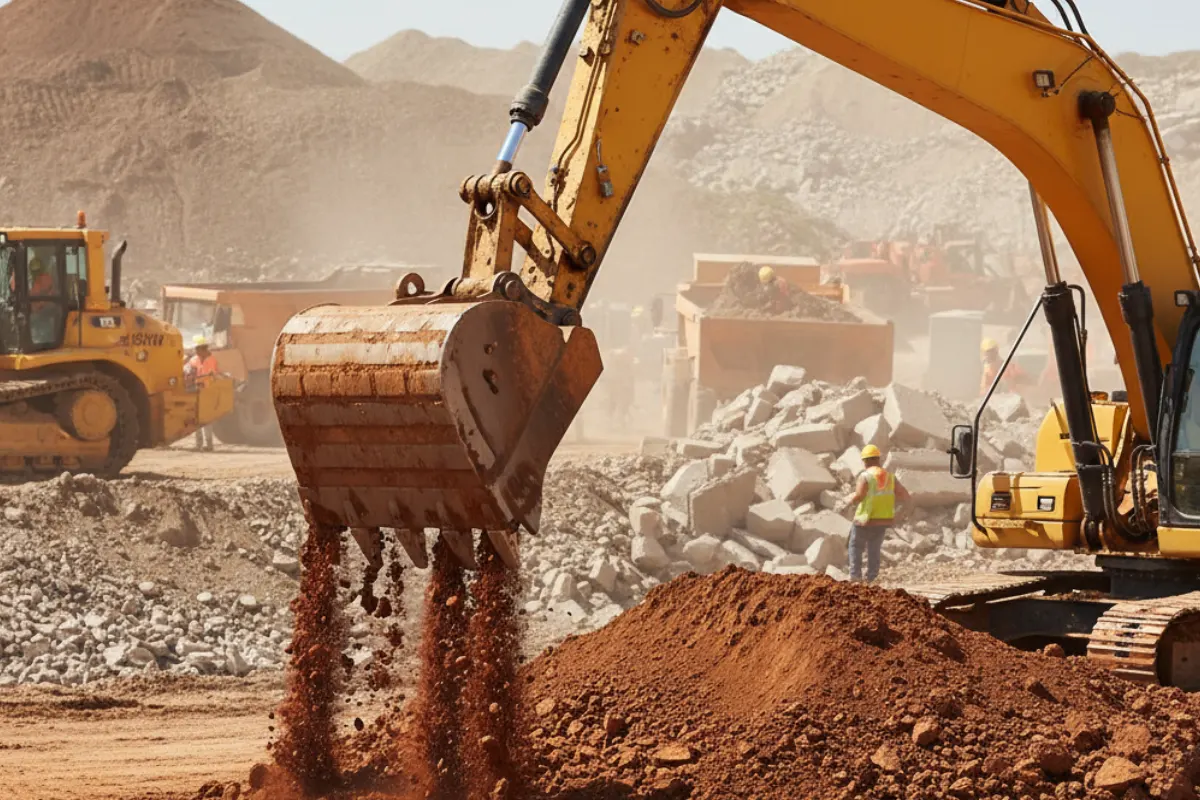 fungsi arm pada excavator