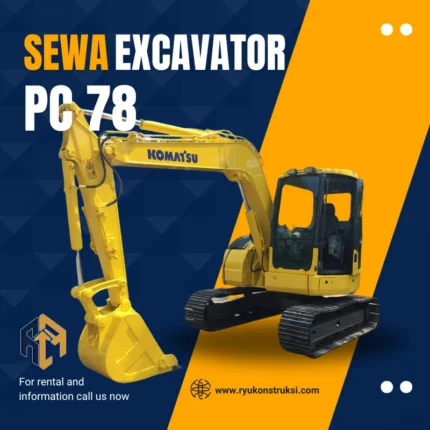harga sewa excavator pc 78