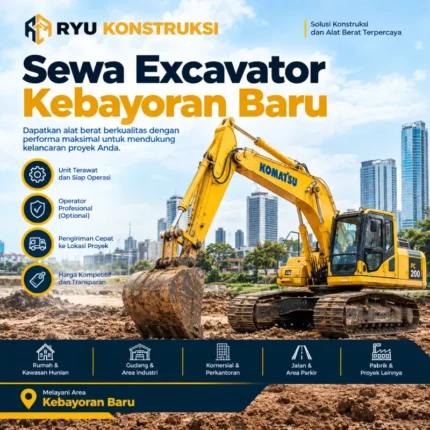jasa sewa excavator kebayoran baru dari ryu konstruksi