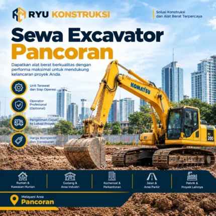 jasa sewa excavator pancoran dari ryu konstruksi