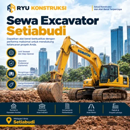 jasa sewa excavator setiabudi dari ryu konstruksi