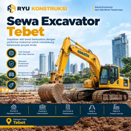 jasa sewa excavator tebet dari ryu konstruksi