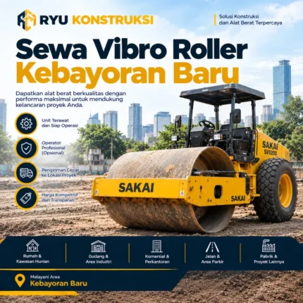 jasa sewa vibro roller kebayoran baru untuk pemadatan tanah dari ryu konstruksi