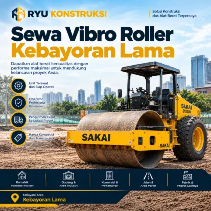 jasa sewa vibro roller kebayoran lama per jam termurah dari ryu konstruksi