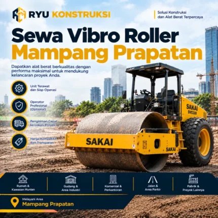 jasa sewa vibro roller mampang prapatan per jam termurah dari ryu konstruksi