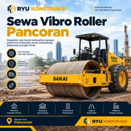 jasa sewa vibro roller pancoran untuk pemadatan tanah dari ryu konstruksi