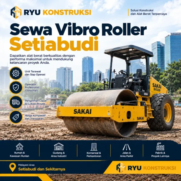 jasa sewa vibro roller setiabudi untuk pemadatan tanah dari ryu konstruksi
