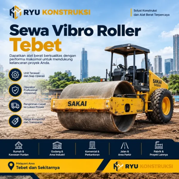 jasa sewa vibro roller tebet untuk pemadatan tanah
