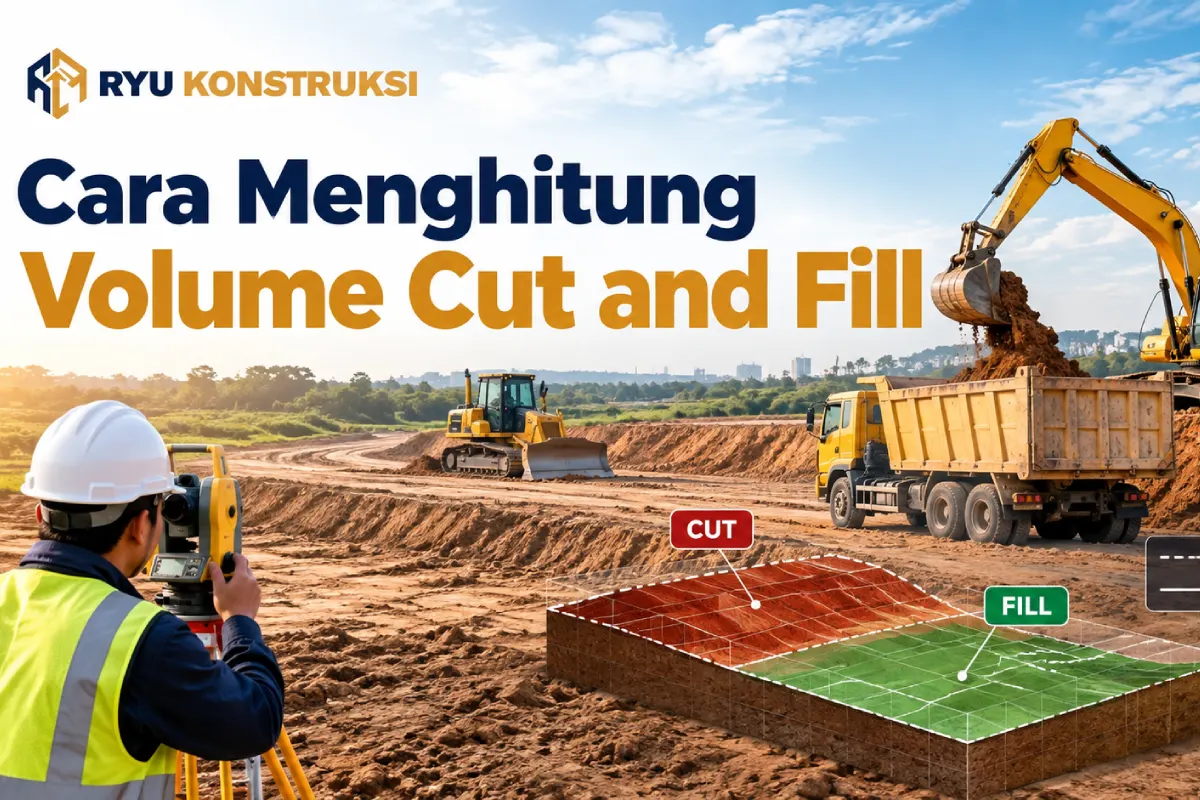 cara menghitung volume cut and fill tanah untuk proyek