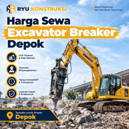 Harga Sewa Excavator Breaker Depok Per Jam Terbaru - Rental Alat Berat Murah