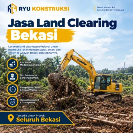 jasa land clearing bekasi untuk pembukaan lahan dari ryu konstruksi