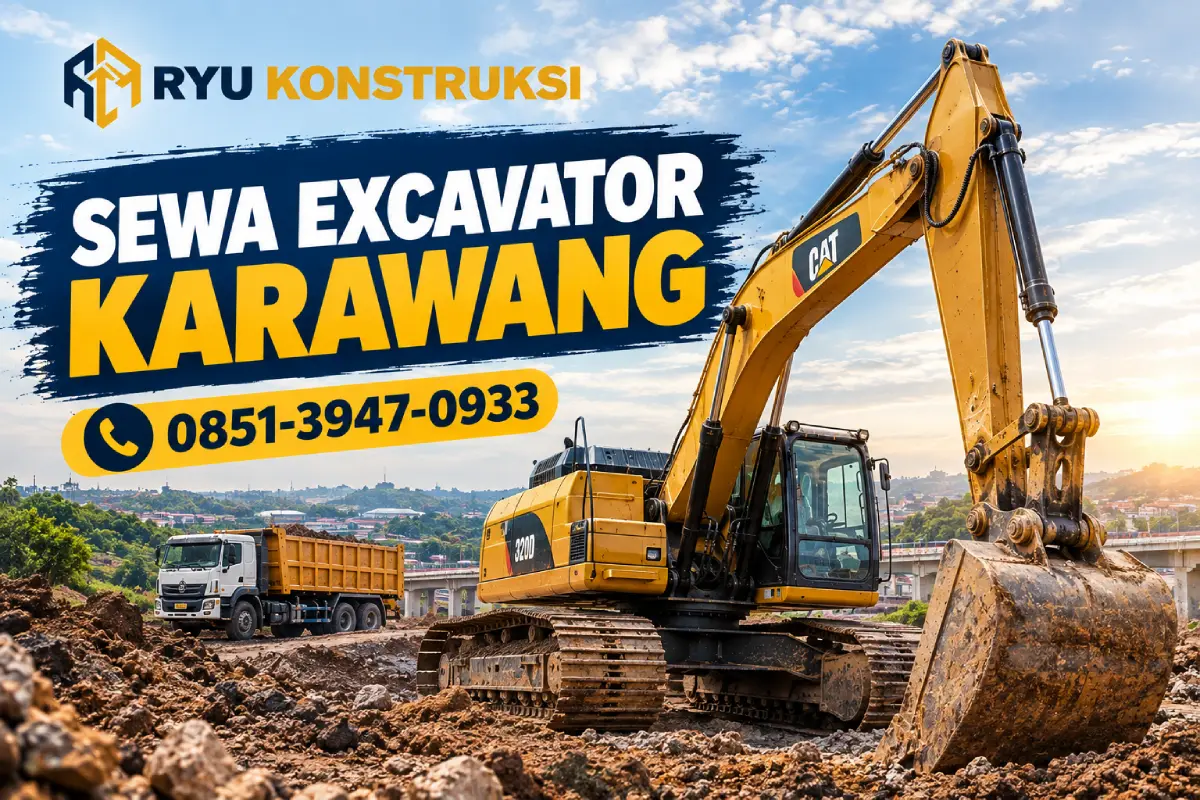 jasa sewa excavator karawang dari Ryu Konstruksi