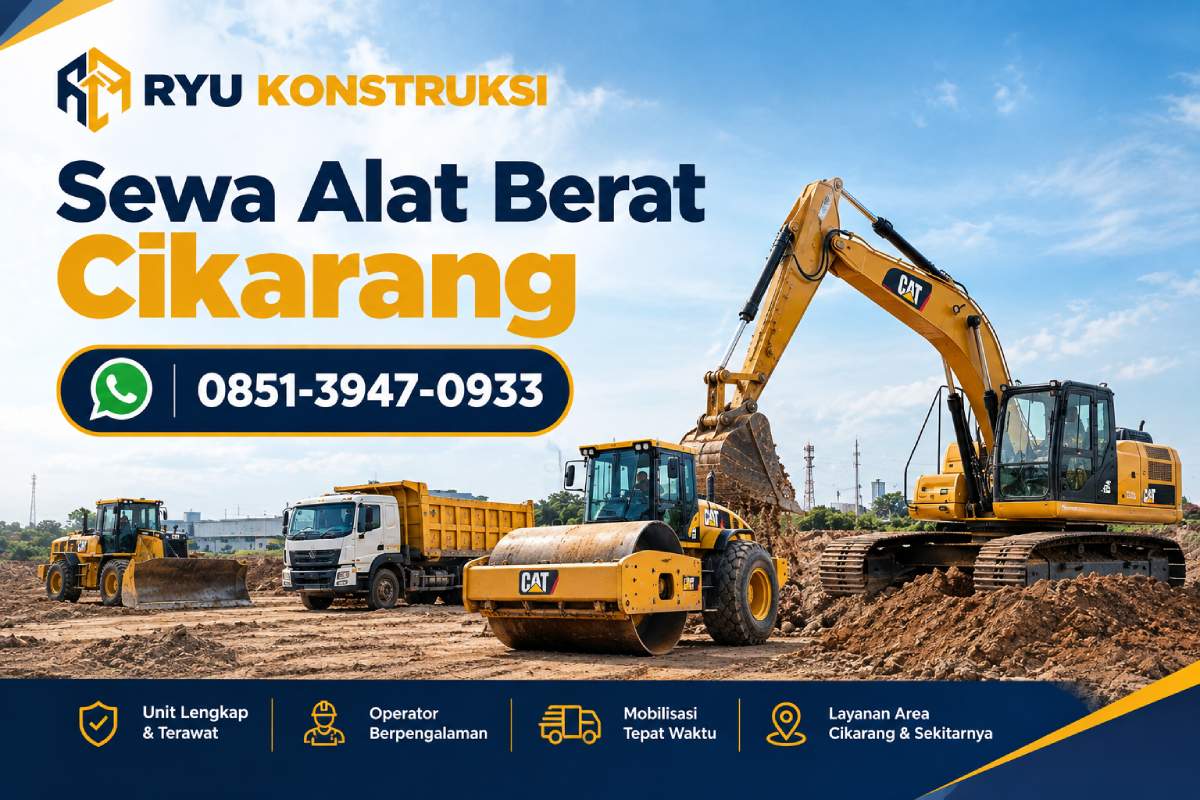 sewa alat berat cikarang dari ryu konstruksi